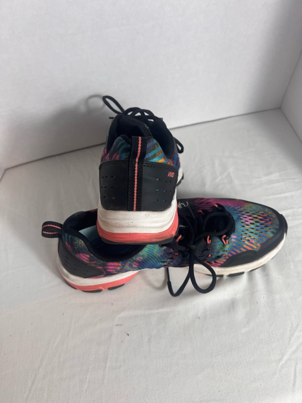 Ryka Black Multicolor Mesh Athletic Walking Sneakers - Picture 4 of 12